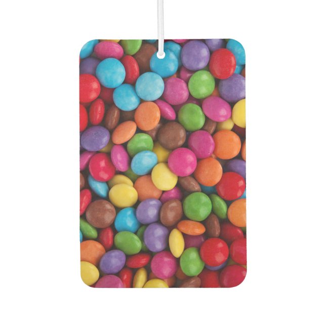 Colourful Candy, Candy Buttons, Sweets, Food Car Air Freshener (Front)