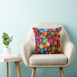 Colourful Candy, Candy Buttons, Sweets, Food Cushion
