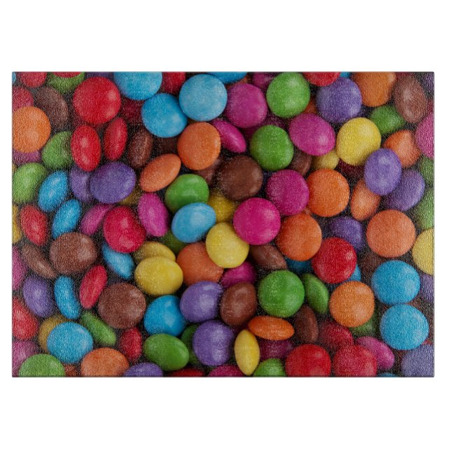 Colourful Candy, Candy Buttons, Sweets, Food Cutting Board (Front)