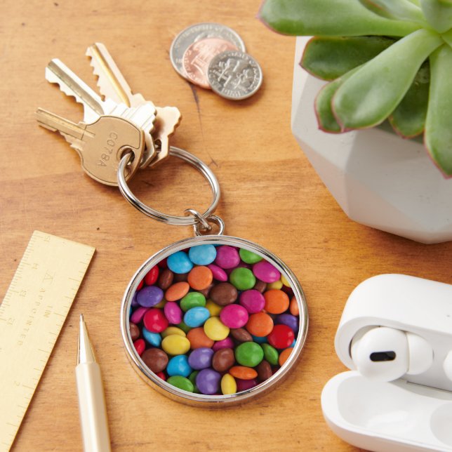 Colourful Candy, Candy Buttons, Sweets, Food Key Ring (Desk)