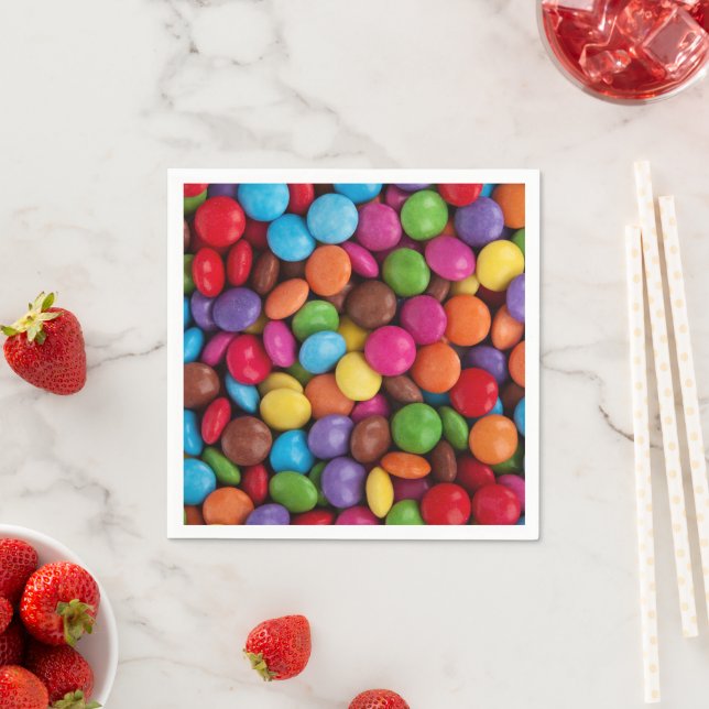 Colourful Candy, Candy Buttons, Sweets, Food Napkin (Insitu)