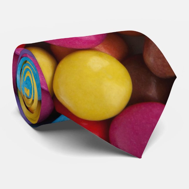 Colourful Candy, Candy Buttons, Sweets, Food Tie (Rolled)