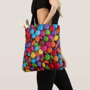 Colourful Candy, Candy Buttons, Sweets, Food Tote Bag