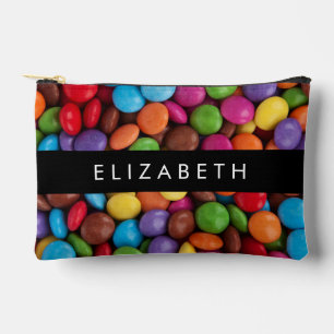 Colourful Candy, Candy Buttons, Sweets, Your Name Accessory Pouch