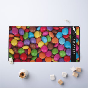 Colourful Candy, Candy Buttons, Sweets, Your Name Desk Mat