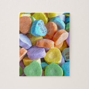 Colourful Candy Hearts Jigsaw Puzzle