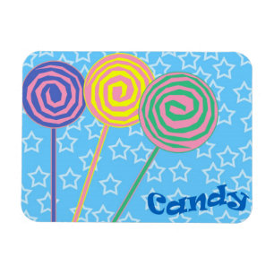 Colourful candy illustration magnet