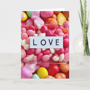 Colourful Candy Love Bridal Wedding Anniversary  Card