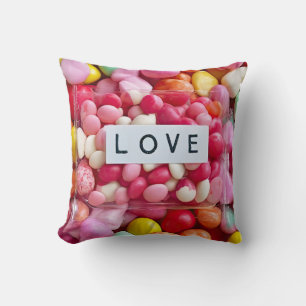 Colourful Candy Love Wedding Celebration Present Cushion
