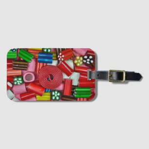 Colourful candy pieces luggage tag