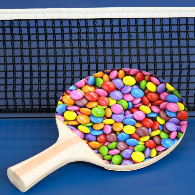 Colourful Candy Pieces Ping Pong Paddle (Insitu)