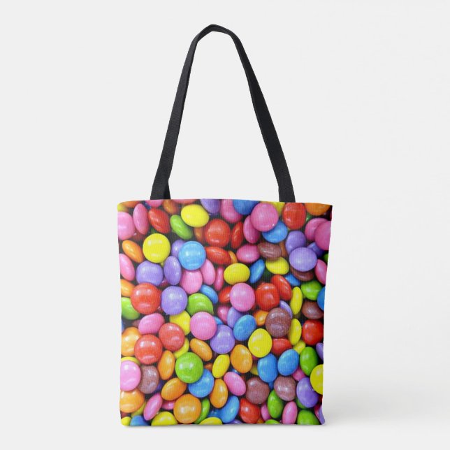 Colourful Candy Pieces Tote Bag (Back)