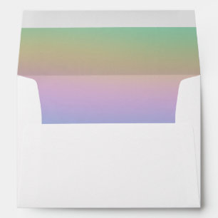 Colourful Candy Pink Mint Rainbow Gradient Party Envelope