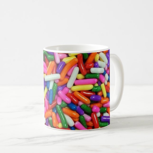 Colourful Candy Sprinkles Coffee Mug (Front Right)