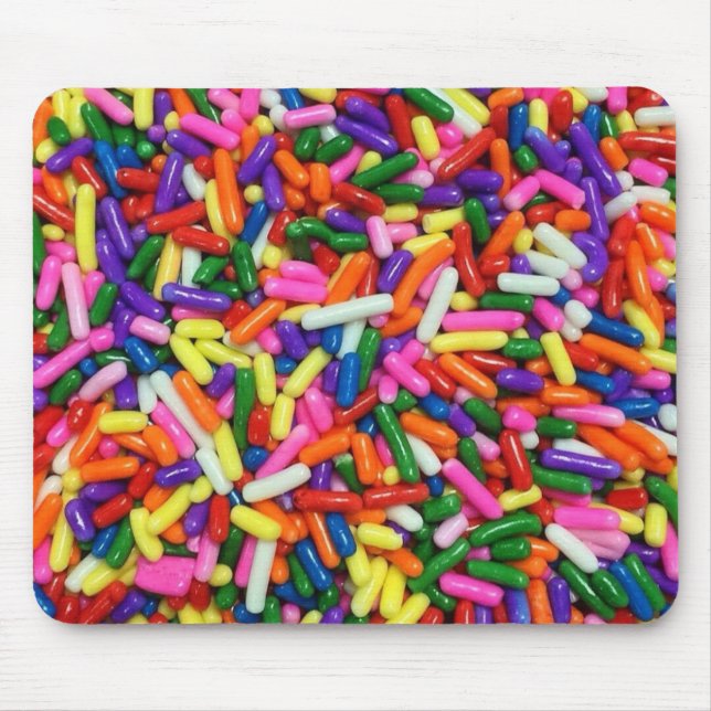 Colourful Candy Sprinkles Mouse Mat (Front)
