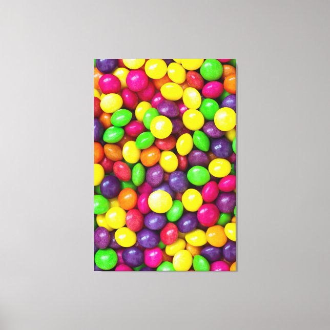Colourful candy's background canvas print (Front)