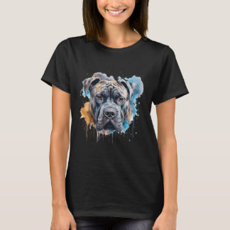 Colourful Cane Corso watercolor art 7 T-Shirt