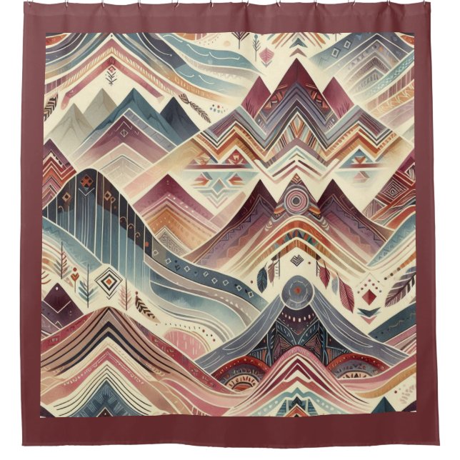 Colourful Canyons Shower Curtain (Front)