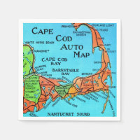 Colourful Cape Cod Map