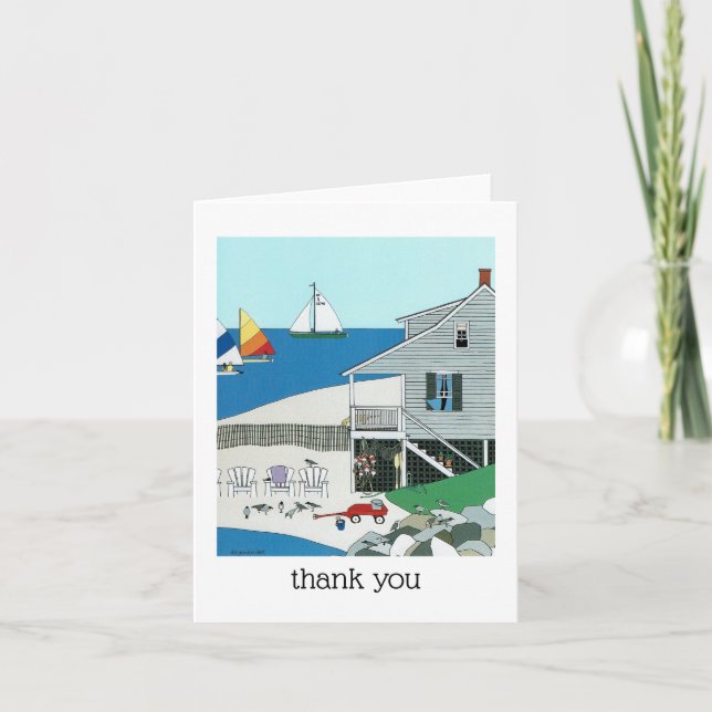 Colourful Cape Cottage Note Cards (Front)