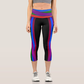 Colourful Capri Cropped 04 Yoga Pants