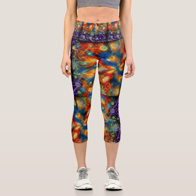 Colourful Capri Leggings (Front)