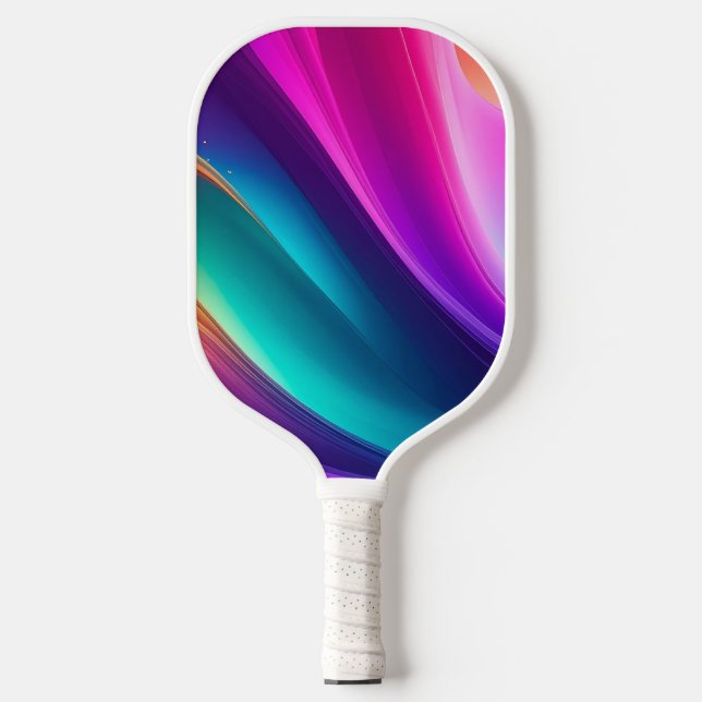 colourful carbon fibre pickleball paddle (Front)