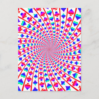 Colourful Card Suits Vortex