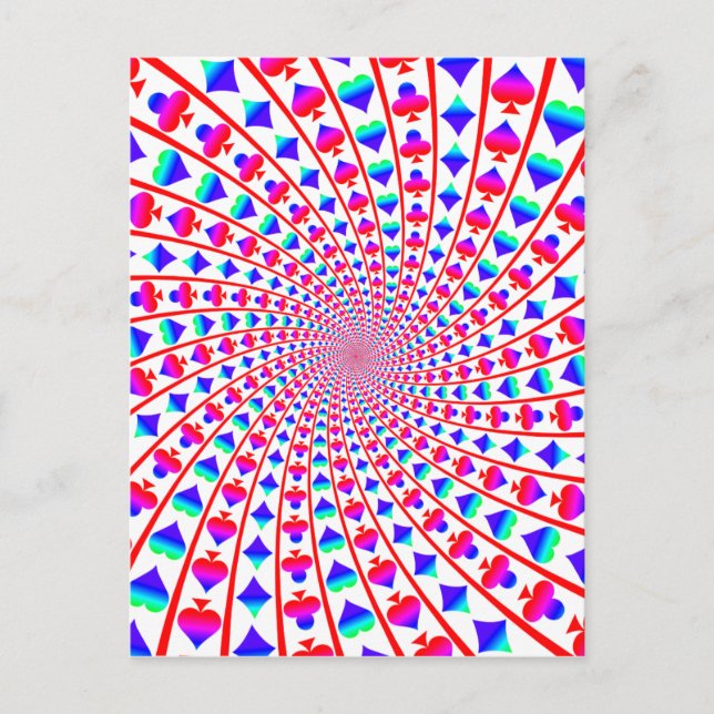 Colourful Card Suits Vortex (Front)