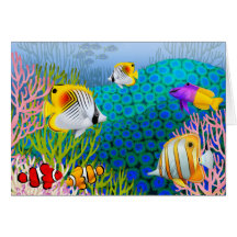 Colourful Caribbean Coral Reef Card