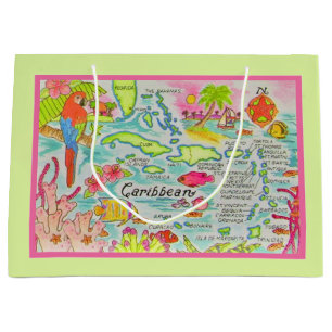 Colourful Caribbean Islands Gift Bag