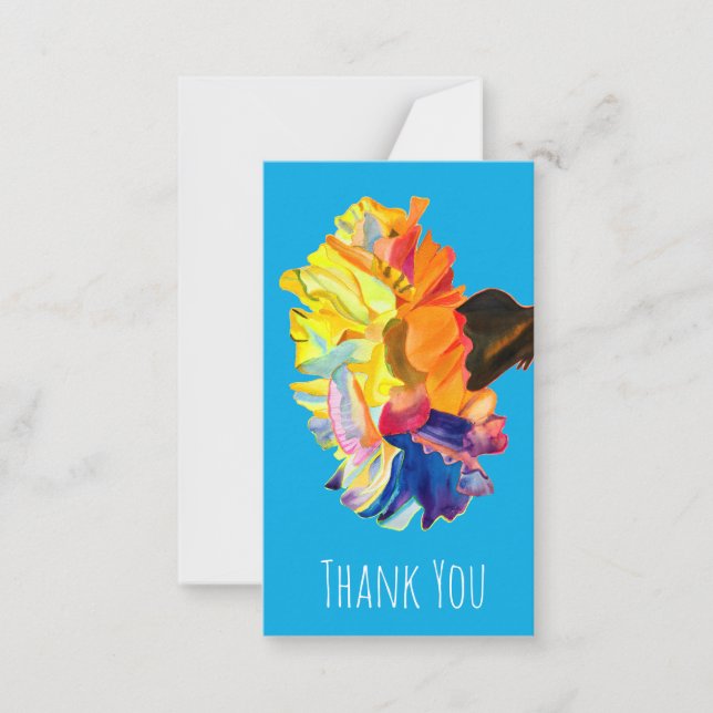Colourful carnation pop art flower card (Front)