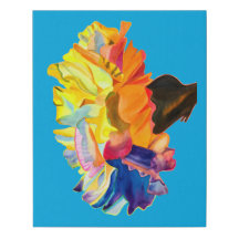Colourful carnation watercolor flower canvas print