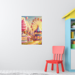 Colourful Carnival Fair Wall Poster