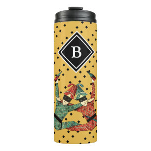 Colourful Carnival Festival Monogrammed Initials Thermal Tumbler