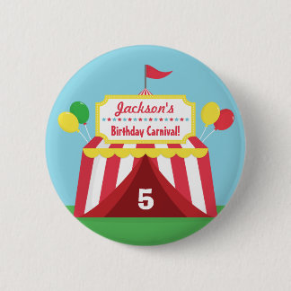 Colourful Carnival Kids Birthday Party Favours 6 Cm Round Badge