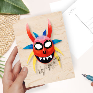 Colourful Carnival Mask from Puerto Rico Postcard