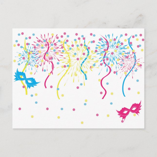 Colourful Carnival Postcard (Front)