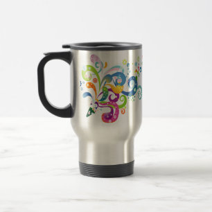 Colourful Carnival Streamers Travel Mug