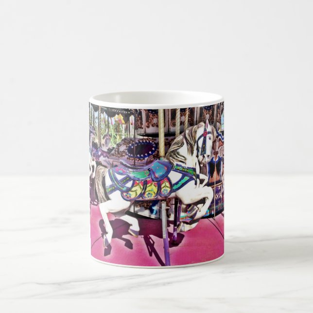 Colourful Carousel Horse at Carnival Photo Gifts Coffee Mug (Center)