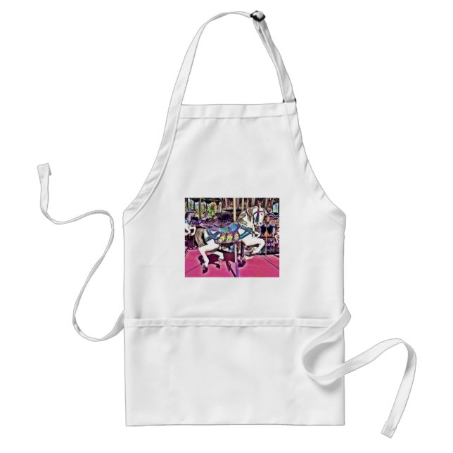Colourful Carousel Horse at Carnival Photo Gifts Standard Apron (Front)