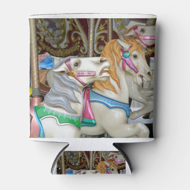 Colourful carousel horses can cooler (Front)