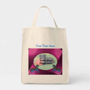 Colourful Carousel Horses Design Photo Tote Bag