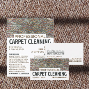 Colourful Carpet, Carpet Cleaner, Cleaning Service Business Card