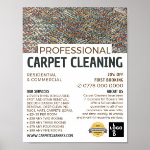 Colourful Carpet, Carpet Cleaner, Cleaning Service Poster