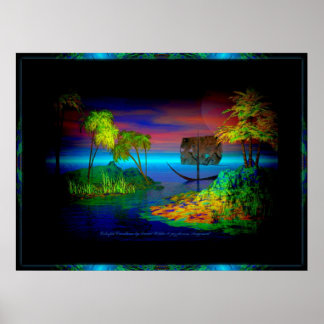 Colourful Carribean By David Wilder w border Poster
