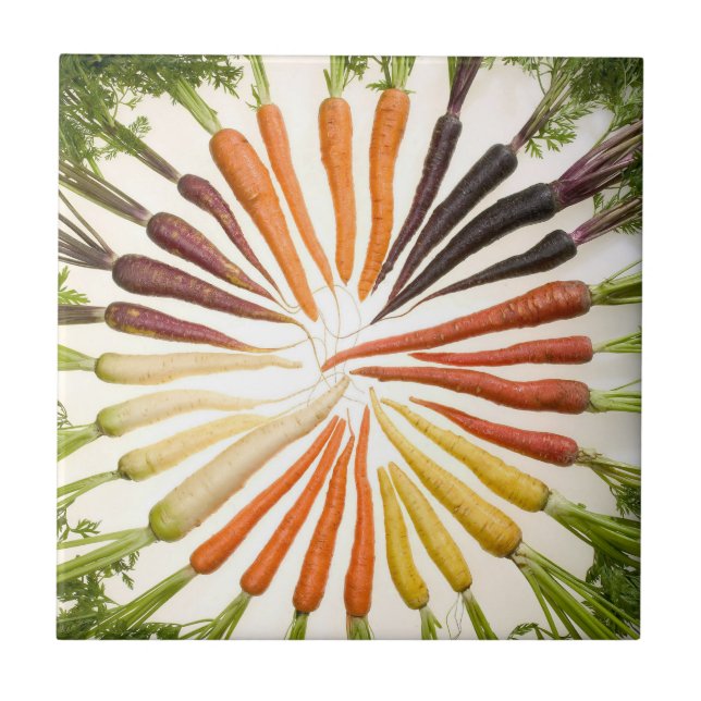 Colourful Carrots Tile (Front)