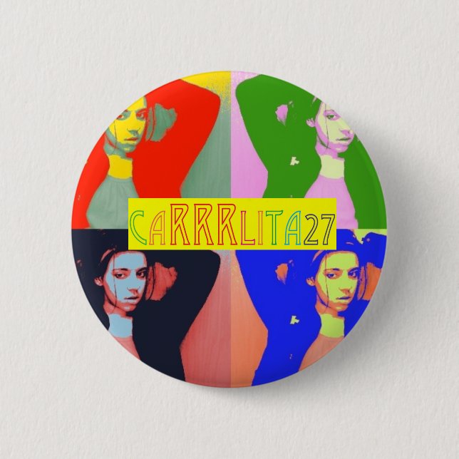 Colourful Carrrlita27 Buttons! 6 Cm Round Badge (Front)
