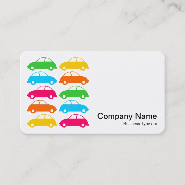 Colourful Cars 02 Business Card (Front)
