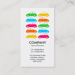 Colourful Cars 02 - Vertical Business Card
